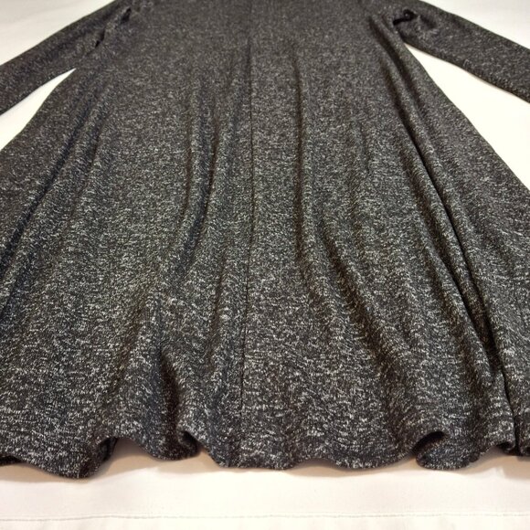 Cozy A-Line Swing Dress Size Large Grey Round Neck Long Sleeve - Picture 9 of 10